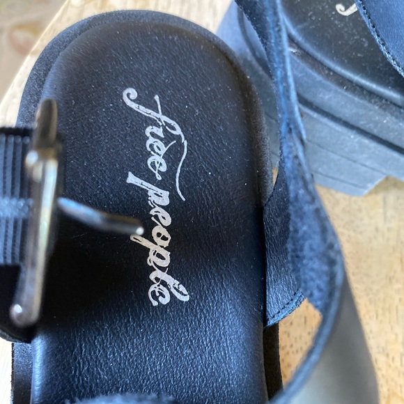 Free People new Delaney Fisherman Platform Sandals. Black Sz 38 - Picture 6 of 11
